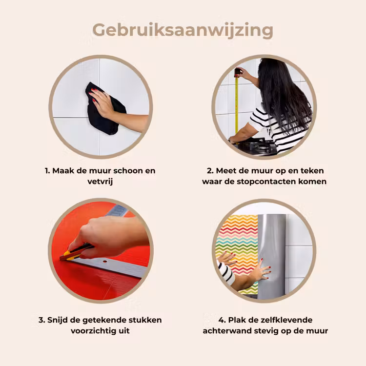 Keuken achterwand - Patroon - Regenboog - Retro — 8