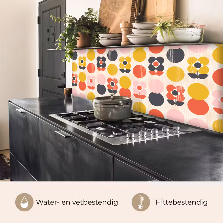 Keuken achterwand - Retro - Design - Bloemen - Pastel — 5