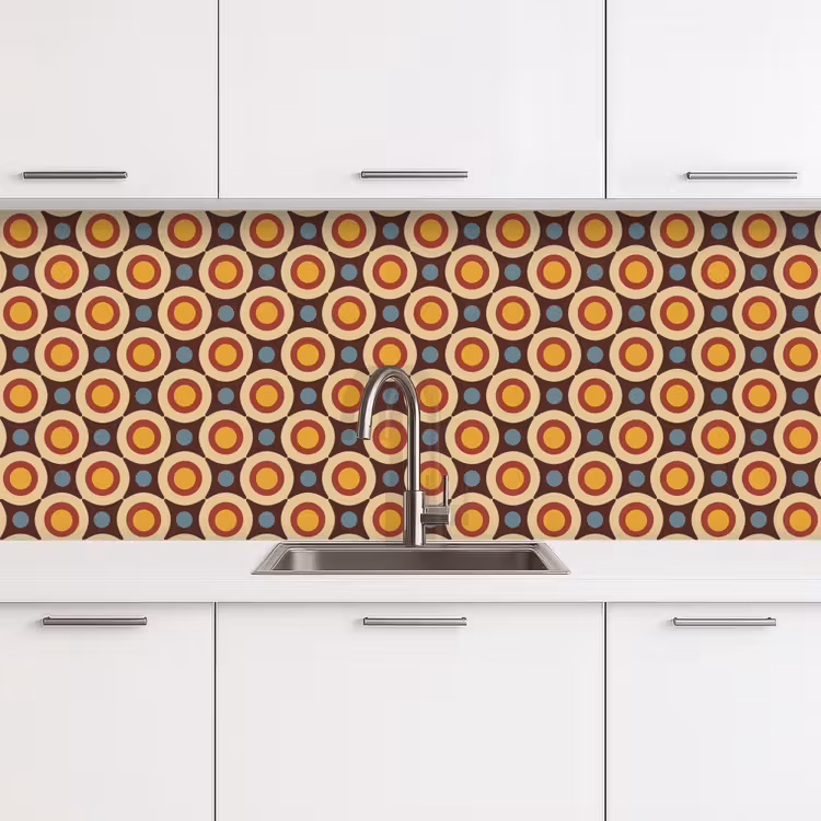 Keuken achterwand - Retro - Vintage - Design - Cirkel — 4