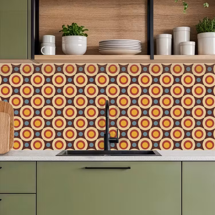 Keuken achterwand - Retro - Vintage - Design - Cirkel — 7