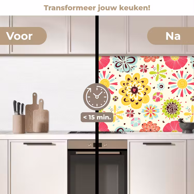 Keuken achterwand - Hart - Bloemen - Patronen — 3