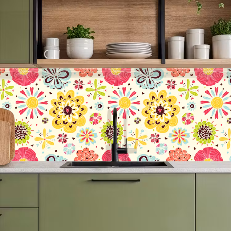 Keuken achterwand - Hart - Bloemen - Patronen — 7