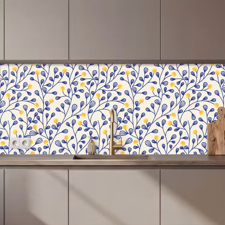 Keuken achterwand - Patronen - Geel - Minimalistisch — 1