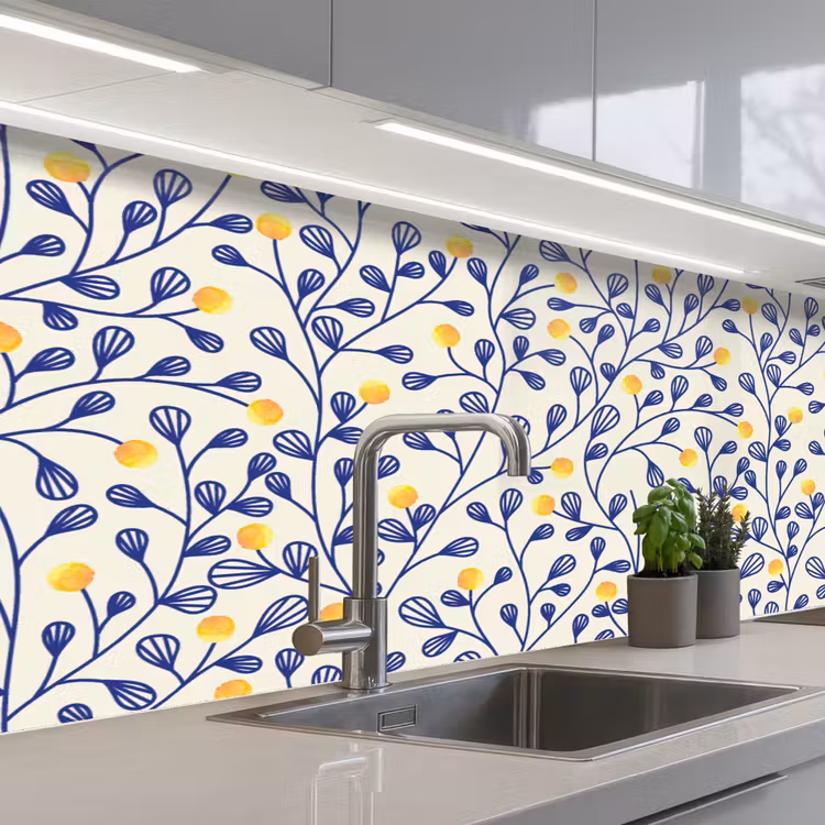 Keuken achterwand - Patronen - Geel - Minimalistisch — 2