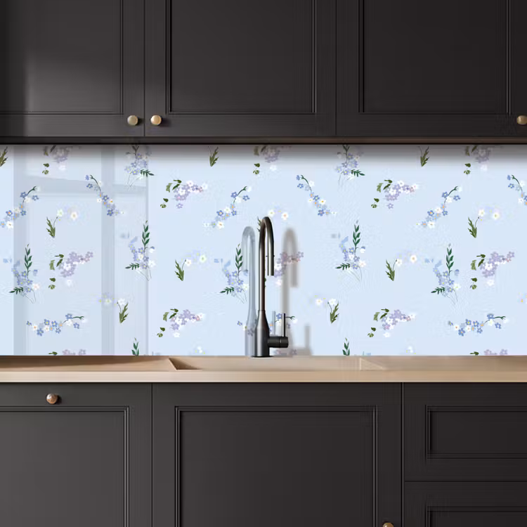 Keuken achterwand - Patroon - Bloemen - Versiering — 6