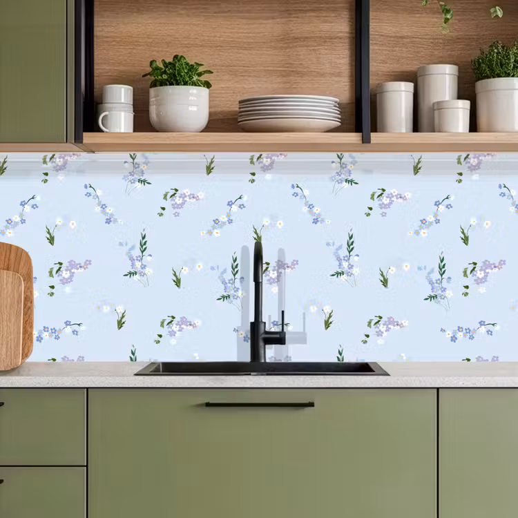 Keuken achterwand - Patroon - Bloemen - Versiering — 7