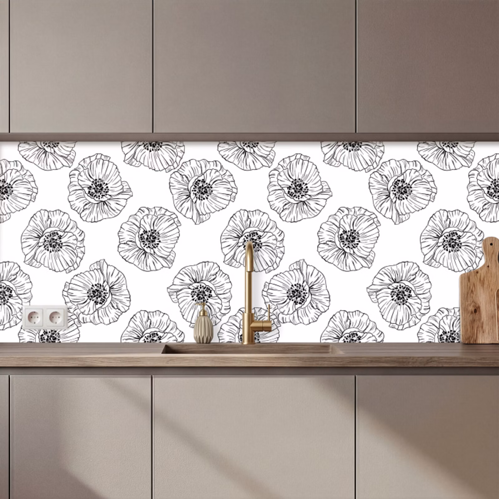 Keuken achterwand - Klaproos - Bloemen - Design — 1