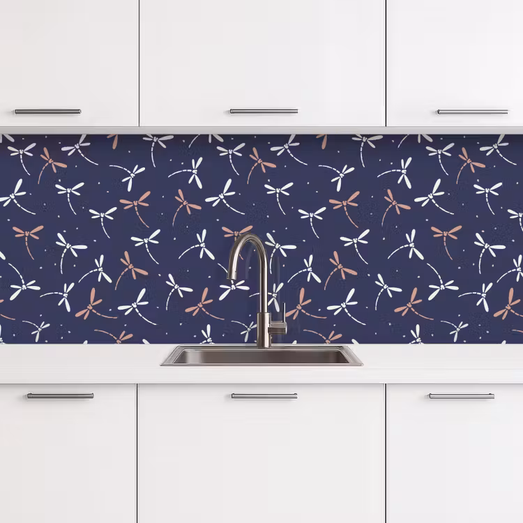 Keuken achterwand - Libelle - Patronen - Pastel - Japans — 4