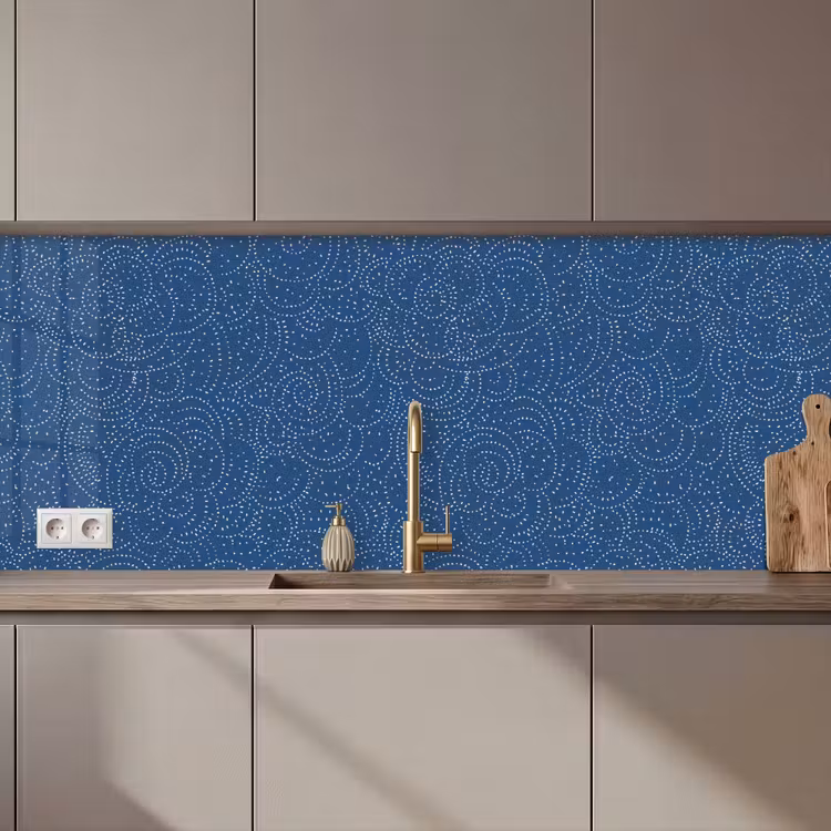 Keuken achterwand - Patroon - Blauw - Japan — 1