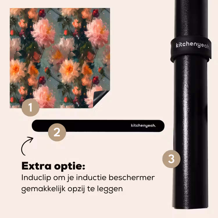 Inductie beschermer - Dahlia - Bloemen - Patroon — 8