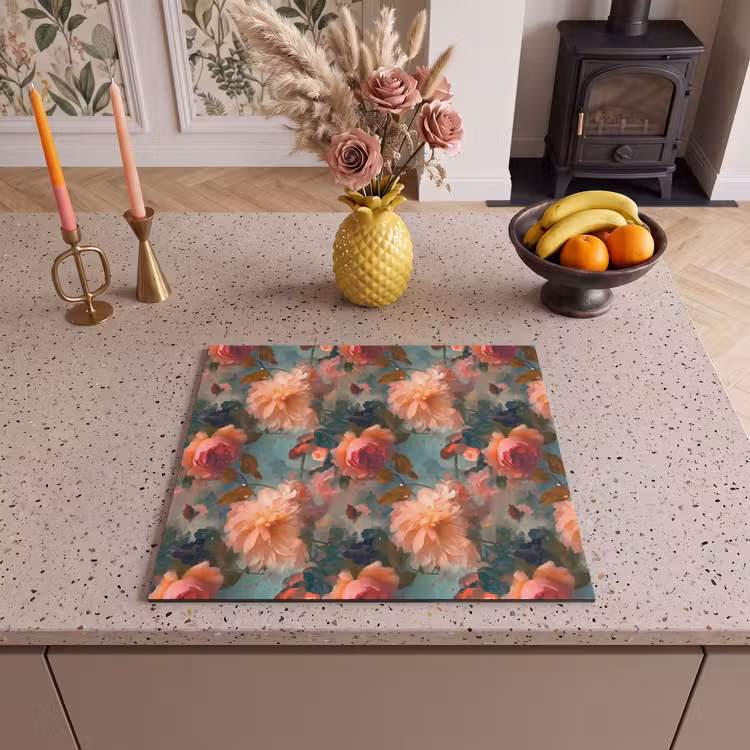Inductie beschermer - Roze - Patroon - Bloemen — 3