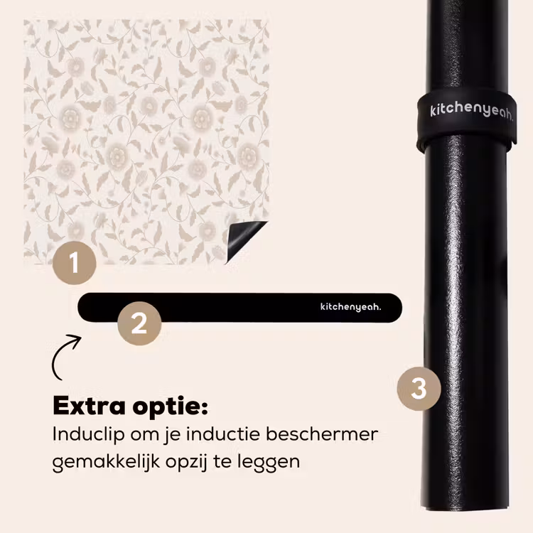 Inductie beschermer - Sierlijk - Bloemen - Beige — 8