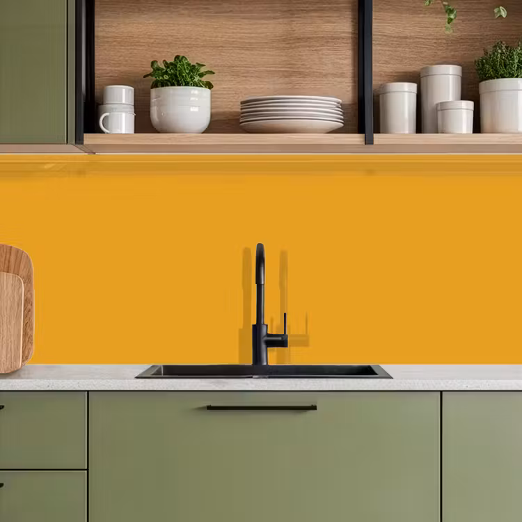 Keuken achterwand - Okergeel - Herfst - Interieur — 7