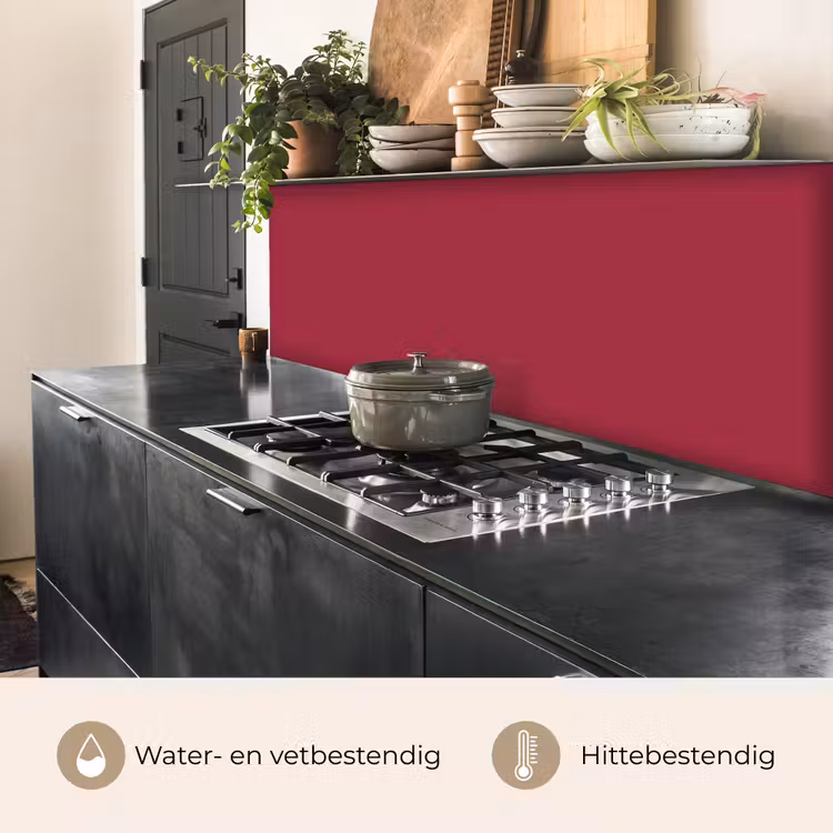 Keuken achterwand - Rood - Effen kleur — 5