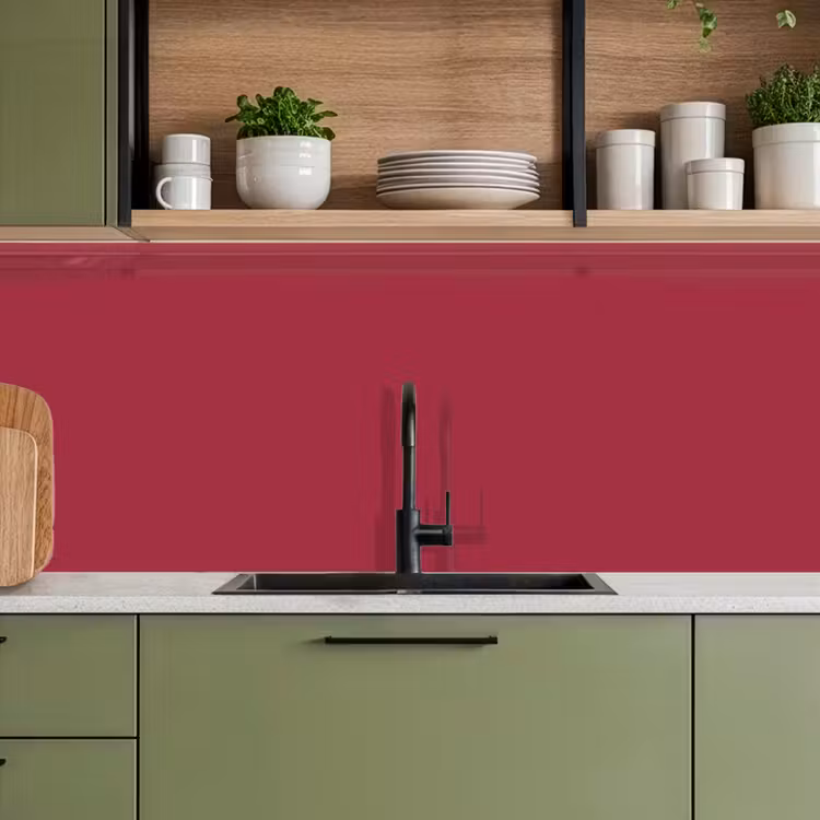 Keuken achterwand - Rood - Effen kleur — 7