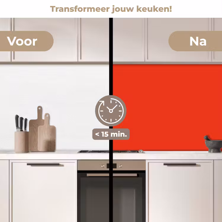 Keuken achterwand - Rood - Kleur - Effen — 3