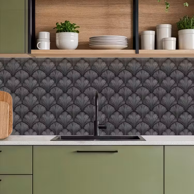 Keuken achterwand - Waaier - Motief - Grijs — 7