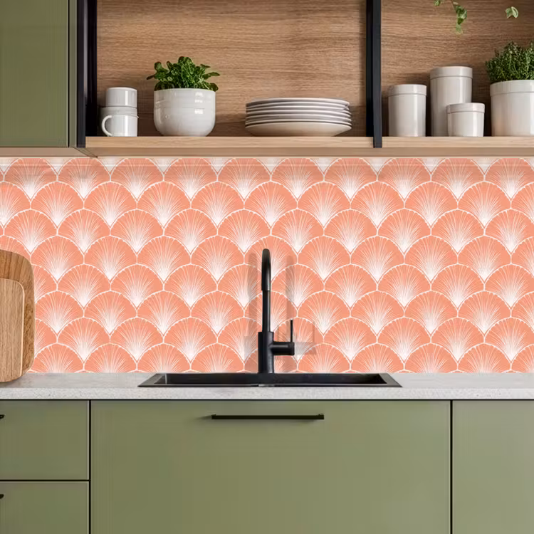 Keuken achterwand - Waaier - Motief - Zalmroze — 7