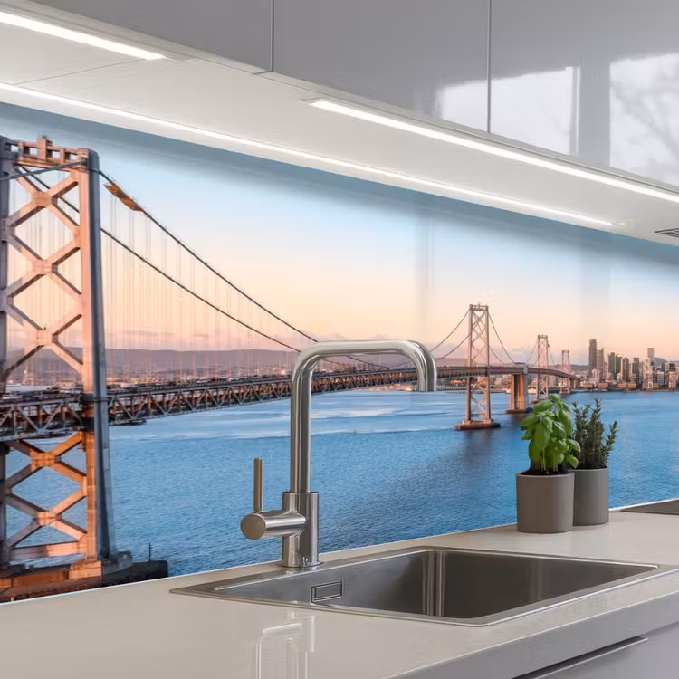 Keuken achterwand - Water - Brug - Skyline - Modern — 2