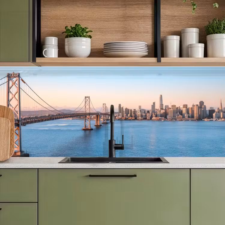 Keuken achterwand - Water - Brug - Skyline - Modern — 7