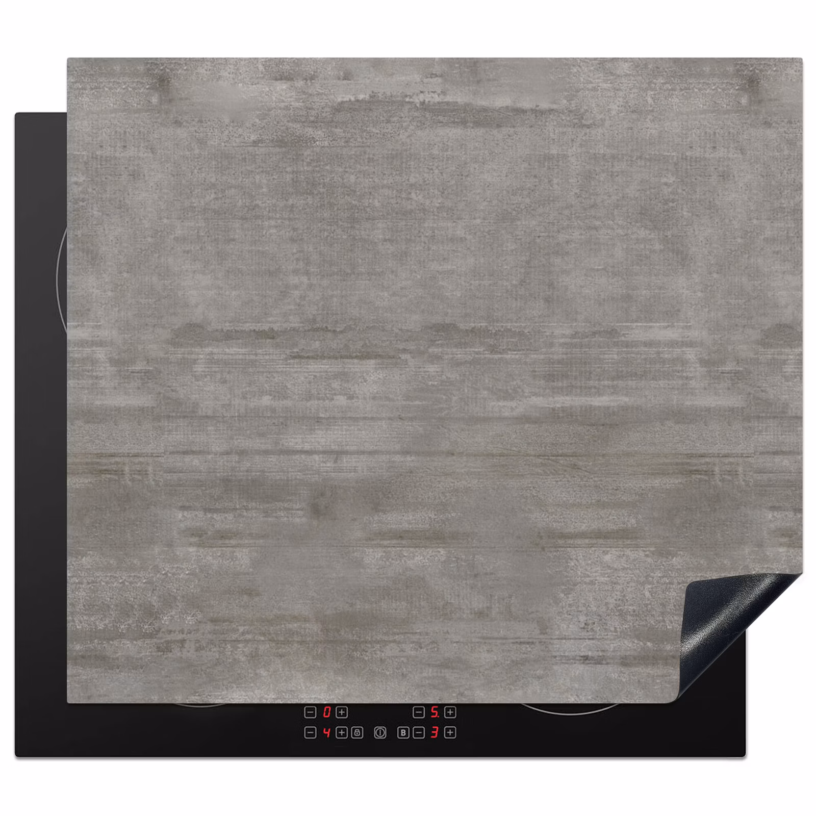 Inductie beschermer - Patroon - Beton - Grijs — 1
