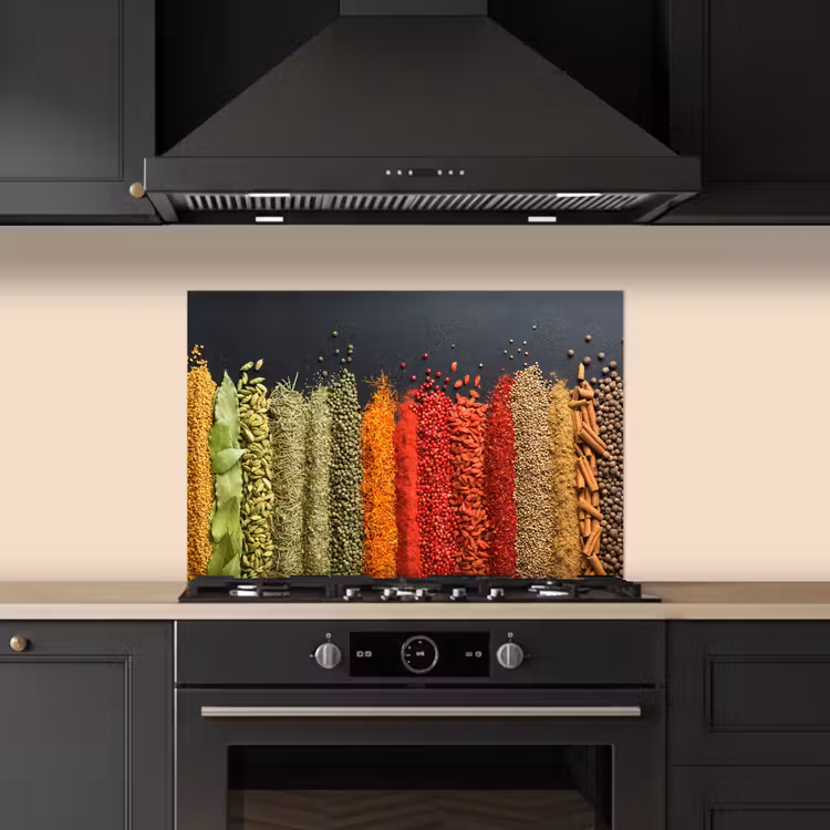 Spatscherm keuken - Specerijen - Kruiden - Banen - Regenboog — 5