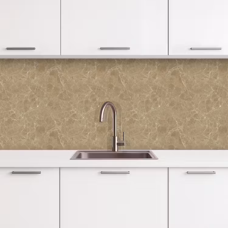 Keuken achterwand - Beige - Marmer - Witte aders — 4