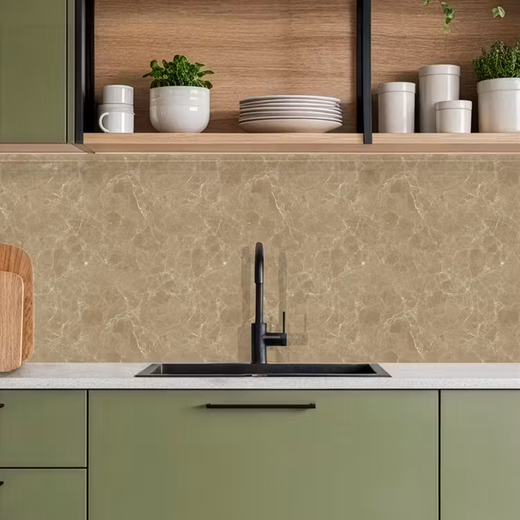 Keuken achterwand - Beige - Marmer - Witte aders — 7