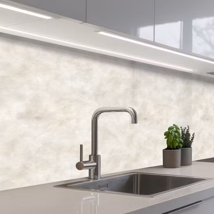 Keuken achterwand - Crèmebeige - Marmer - Aders — 2