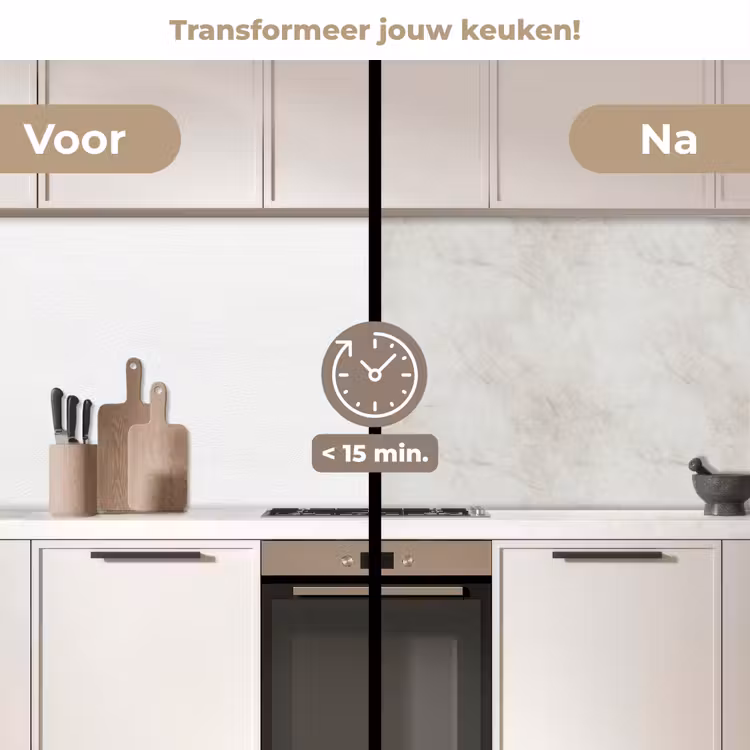 Keuken achterwand - Grijs - Marmer - Aders — 3