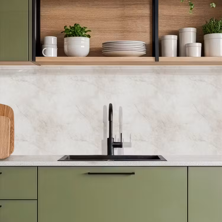 Keuken achterwand - Grijs - Marmer - Aders — 7