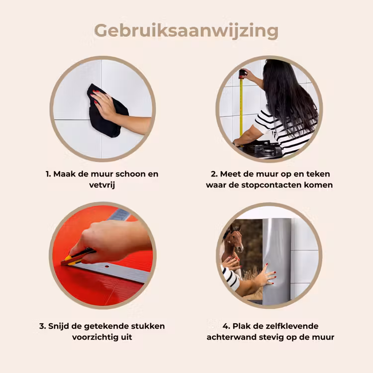 Keuken achterwand - Paard - Bruin - Gras — 8