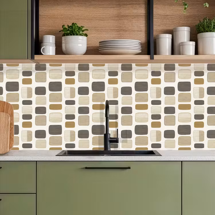 Keuken achterwand - Blokken - Vintage - Grijs — 7