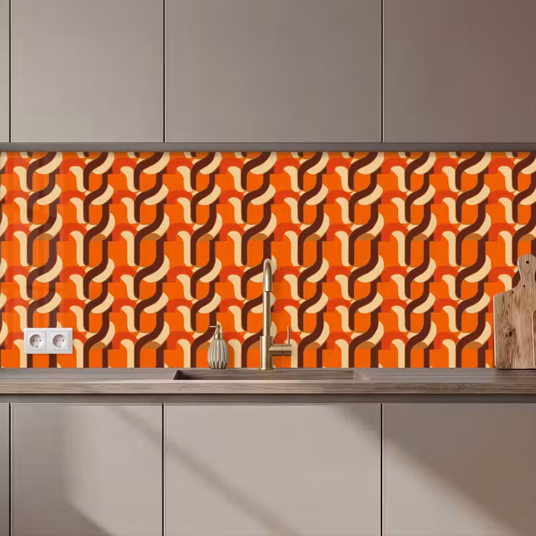 Keuken achterwand - Retro - Modern - Kleurrijk — 1