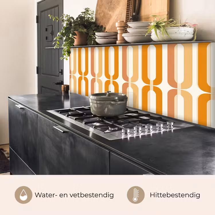 Keuken achterwand - U-vorm - Retro - Oranje — 5