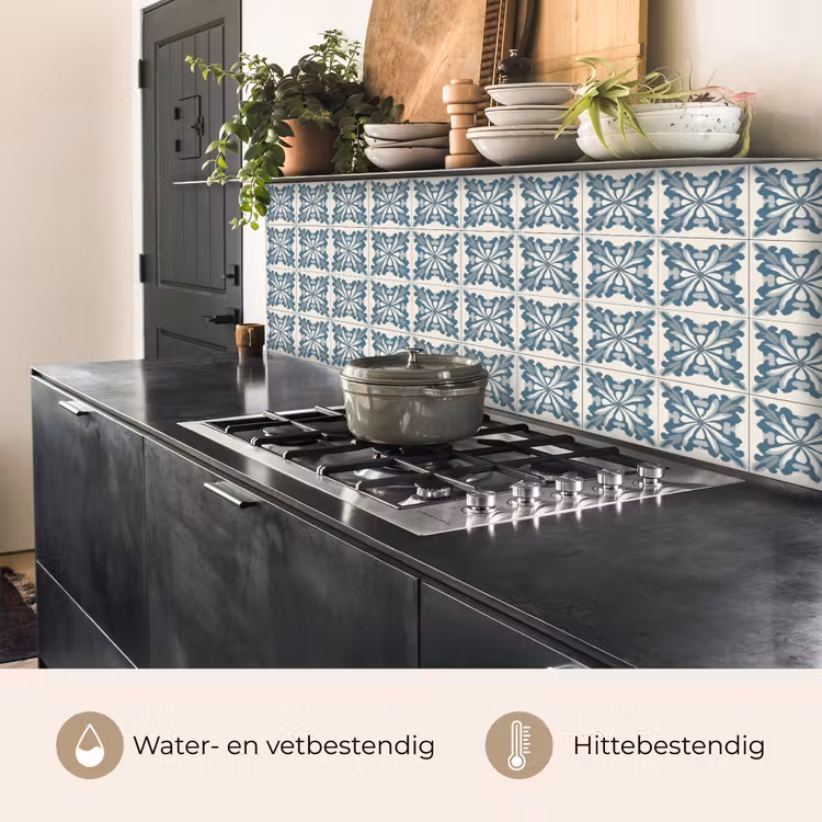 Keuken achterwand - Dessin - Tegel - Blauw — 5