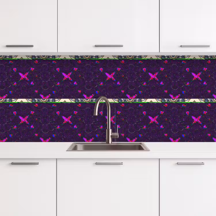 Keuken achterwand - Floraal - Ornament - Blauw — 4