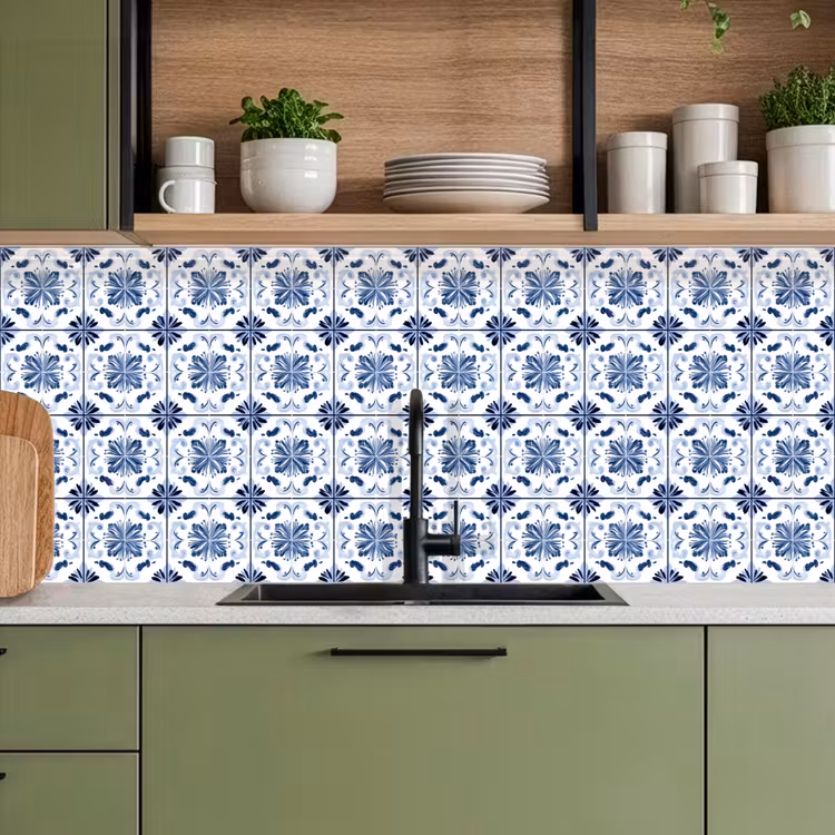 Keuken achterwand - Patroon - Tegel - Blauw — 7