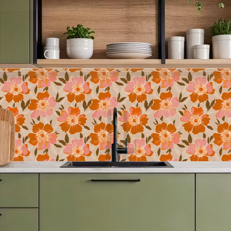 Keuken achterwand - Bloemen - Motief - Retro — 7