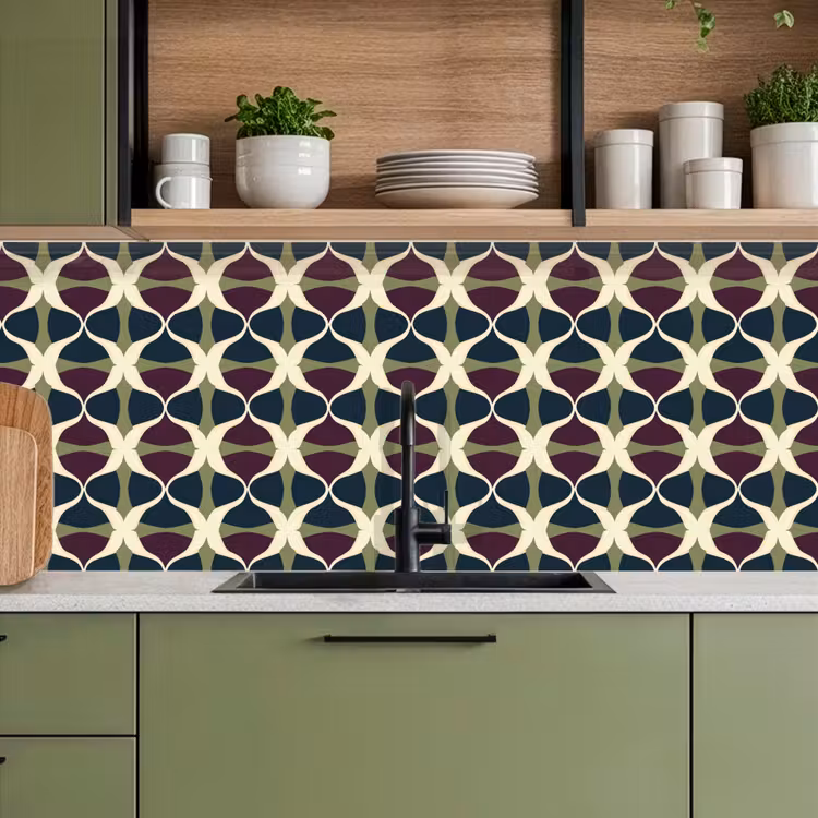Keuken achterwand - Abstract - Retro - Kleurrijk — 7