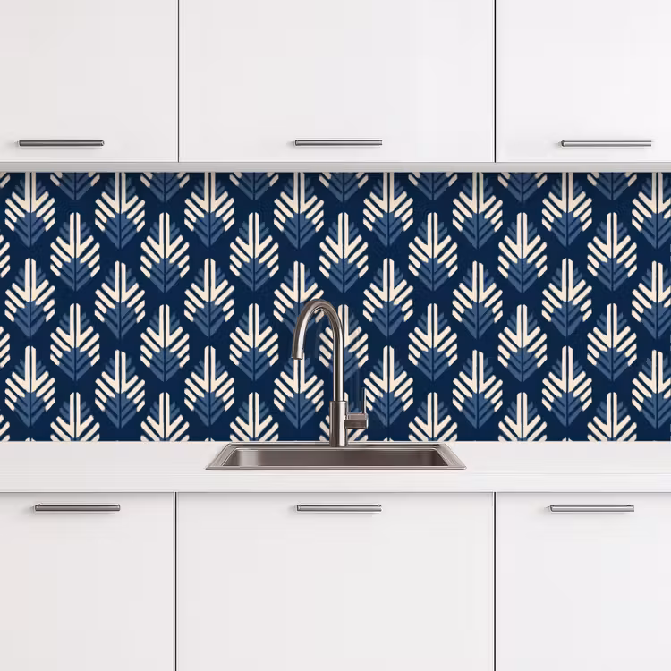 Keuken achterwand - Modern - Patroon - Blauw — 4