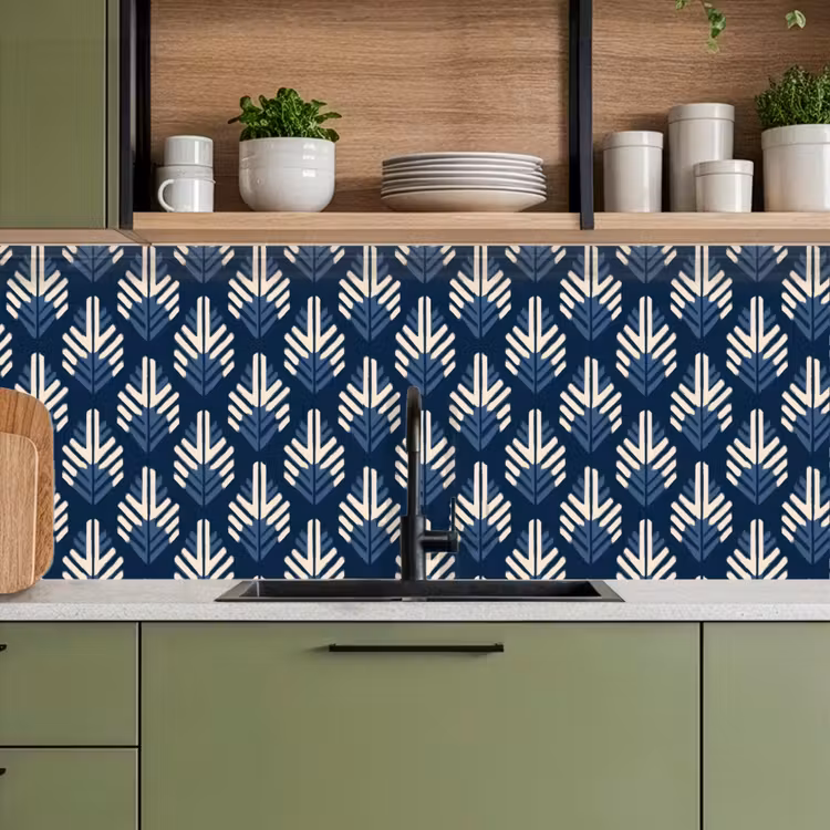 Keuken achterwand - Modern - Patroon - Blauw — 7