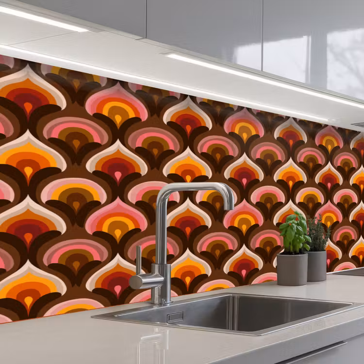 Keuken achterwand - Patroon - Retro - Kleurrijk — 2