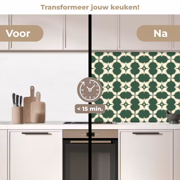 Keuken achterwand - Tegel - Klassiek - Groen — 3