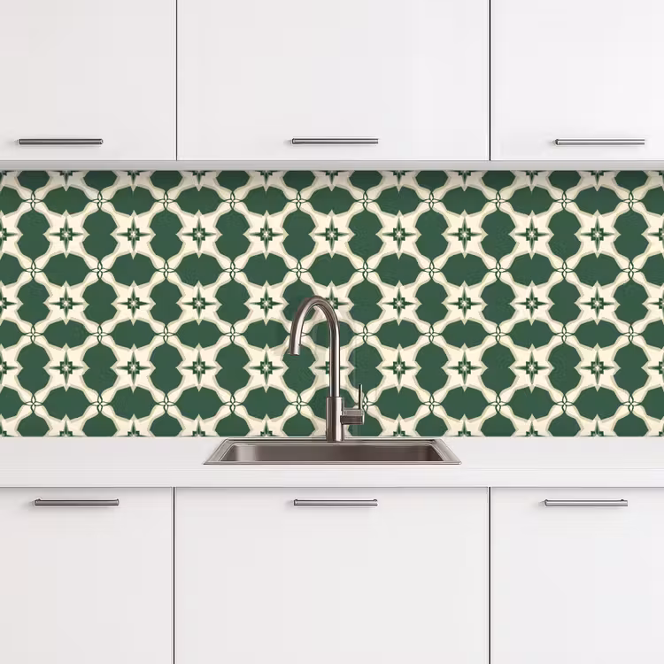 Keuken achterwand - Tegel - Klassiek - Groen — 4