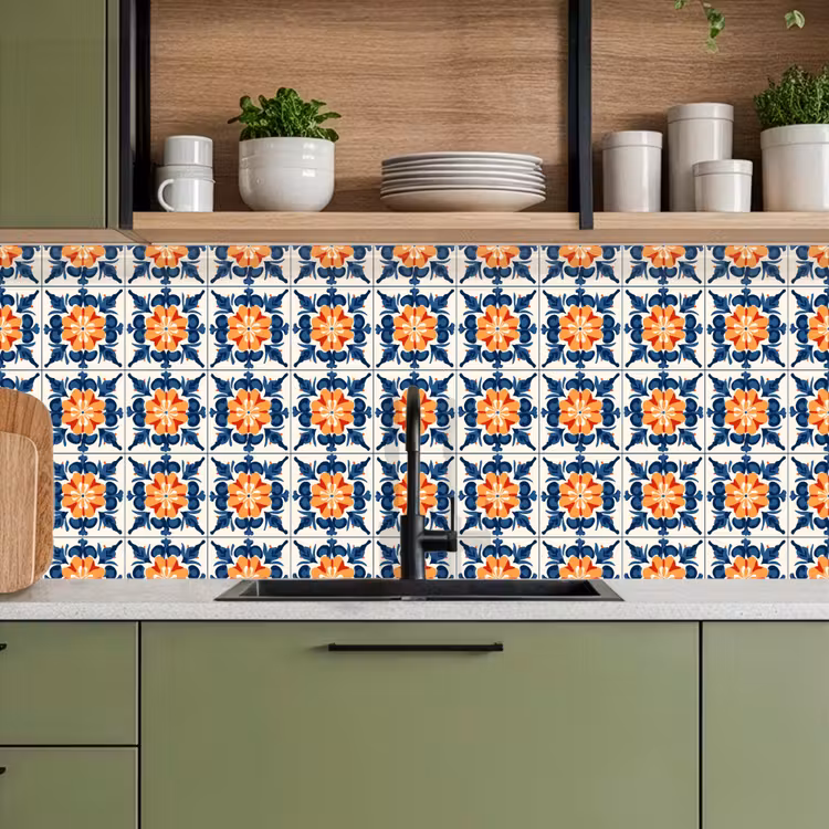Keuken achterwand - Traditioneel - Tegel - Oranje — 7