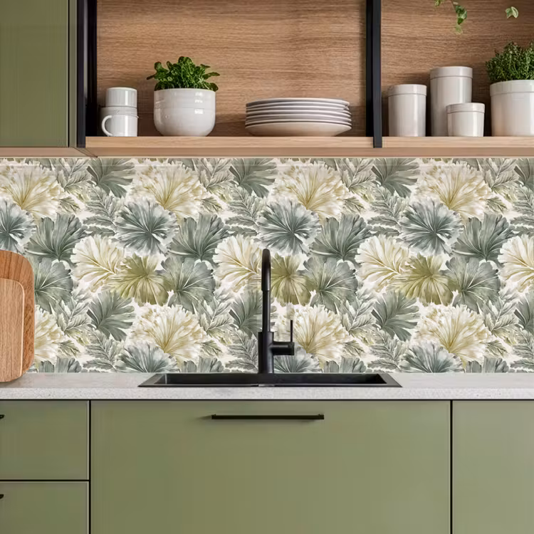 Keuken achterwand - Bladeren - Botanisch - Groen — 7