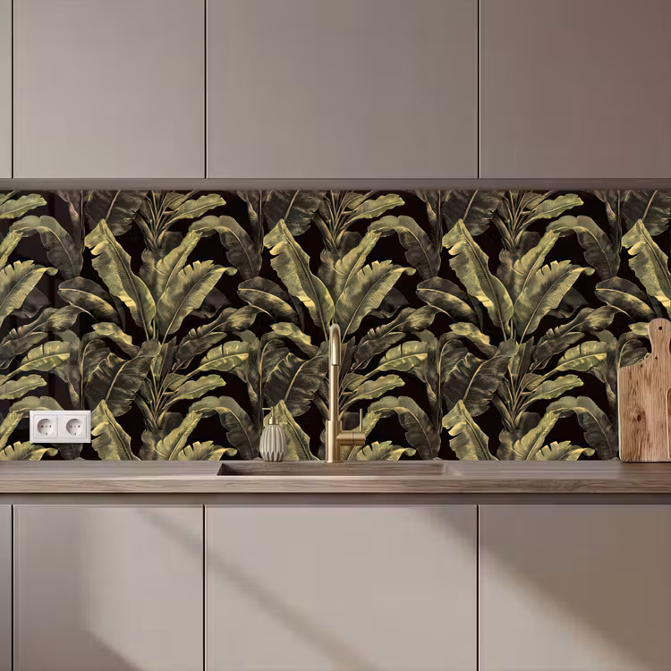 Keuken achterwand - Botanisch - Bladeren - Groen — 1