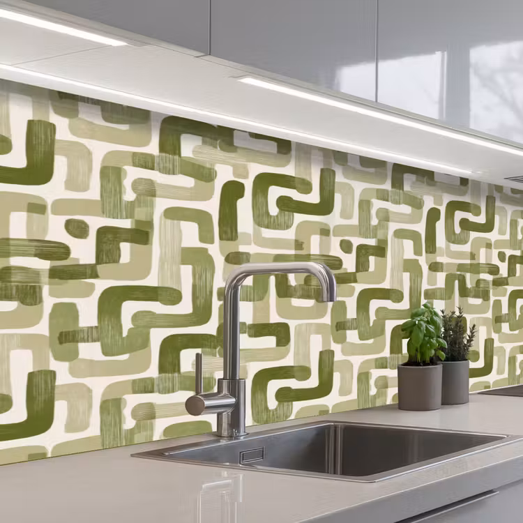 Keuken achterwand - Modern - Grafisch - Groen — 2