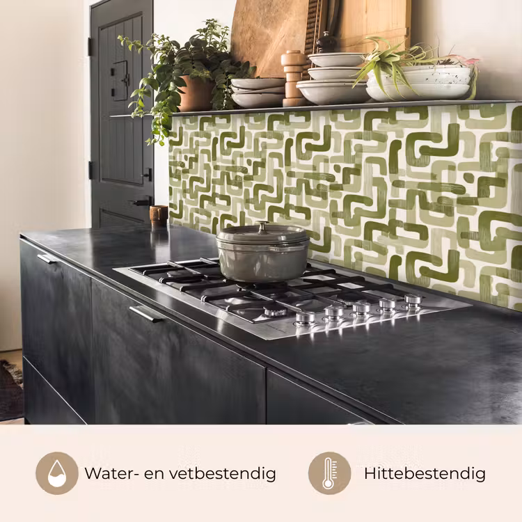 Keuken achterwand - Modern - Grafisch - Groen — 5